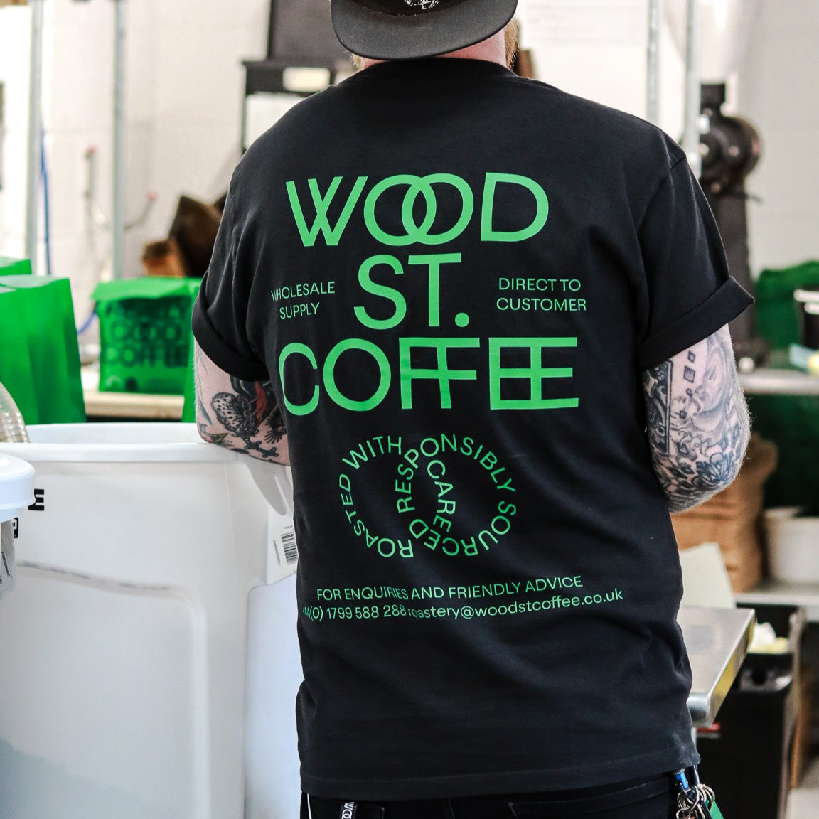 Roasters T-shirt Black | Wood St Coffee – Wood St Coffee Roasters