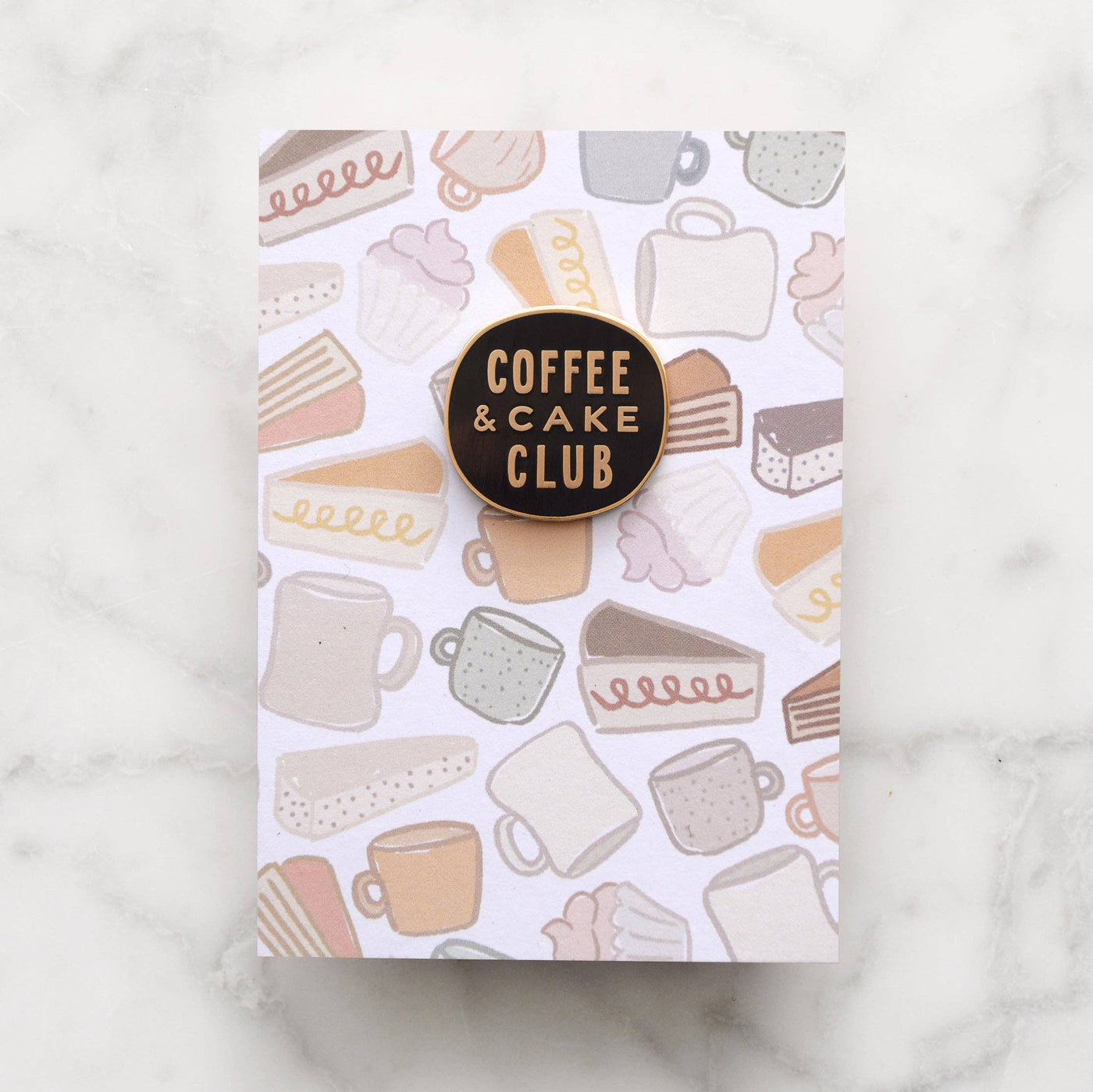 Coffee & Cake Club - Enamel Pin - Alphabet Bags