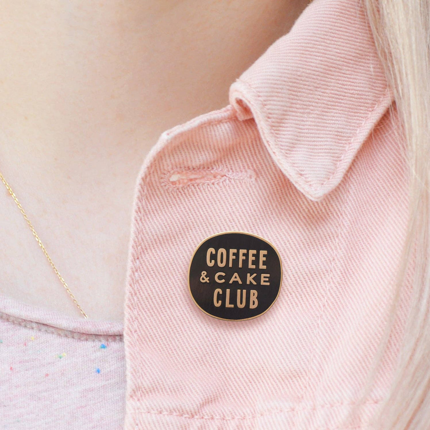 Coffee & Cake Club - Enamel Pin - Alphabet Bags