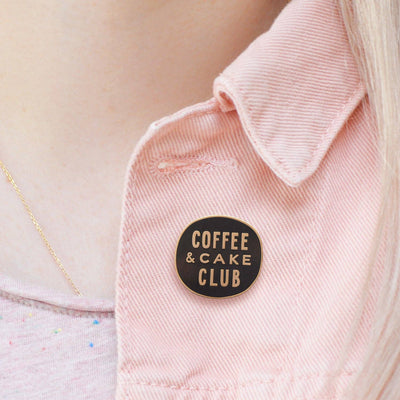 Coffee & Cake Club - Enamel Pin - Alphabet Bags