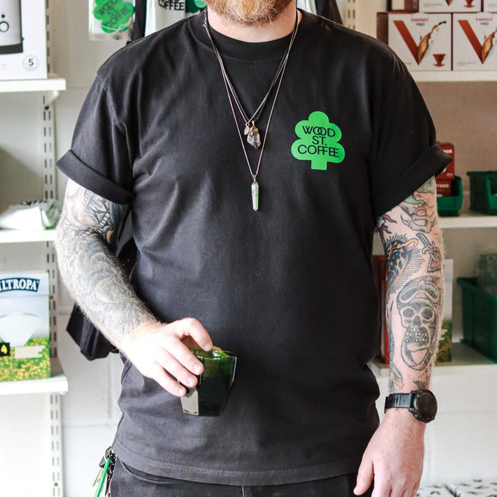 Roasters T-shirt Black | Wood St Coffee – Wood St Coffee Roasters