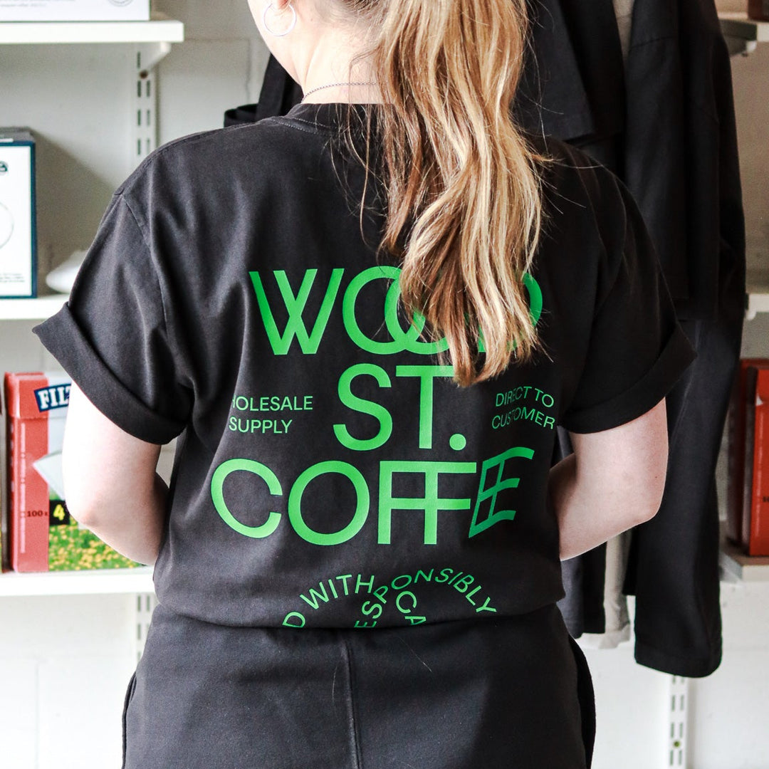 Roasters T-shirt Black | Wood St Coffee – Wood St Coffee Roasters