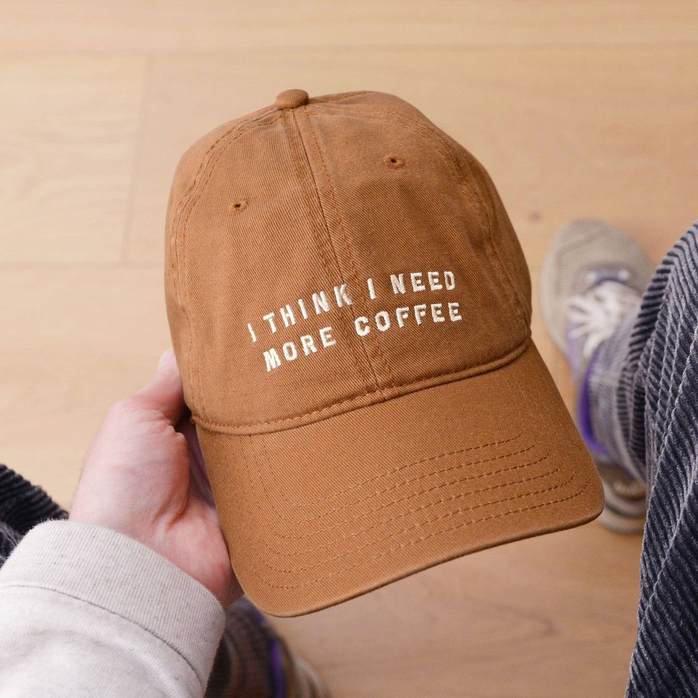 I Think I Need More Coffee - Cotton Baseball Cap - Alphabet Bags