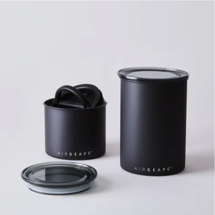 AIRSCAPE coffee storage canister (Small 250g) BLACK